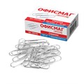 Скрепки ОФИСМАГ, 33 мм, никелированные, 100 шт., в картонной коробке, 225153 225153