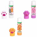 Клей-карандаш "Лапки" Cat Paw, 9 г, фигурный колпачок, 3 шт. на блистере, BRAUBERG KIDS, 271982 271982