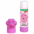 Клей-карандаш "Лапки" Cat Paw, 9 г, фигурный колпачок, 3 шт. на блистере, BRAUBERG KIDS, 271982 271982