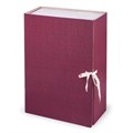 Короб архивный (240х330 мм), 120 мм, 2 завязки, бумвинил, до 1000 листов, бордовый, STAFF, 126901 126901