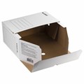 Короб архивный с клапаном А4 (260х325 мм), 150 мм, до 1400 листов, микрогофрокартон, БЕЛЫЙ, STAFF, 128866 128866