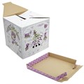 Короб для хранения из плотного микрогофрокартона 315х315х315 мм, КОМПЛЕКТ 3 шт., BRAUBERG HOME "Лаванда", 271817 271817