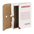 Короб архивный с клапаном А4 (260х325 мм), 75 мм, до 700 листов, плотный, микрогофрокартон, БЕЛЫЙ, ОФИСМАГ, 123017 123017