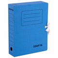 Папка архивная с завязками А4 (325х250 мм), 75 мм, до 700 листов, микрогофрокартон, СИНЯЯ, STAFF, 128870 128870
