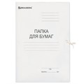 Папка для бумаг с завязками картонная мелованная BRAUBERG, 280 г/м2, до 200 листов, 110924 110924