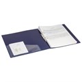 Папка на 2 кольцах BRAUBERG "Contract", 35 мм, синяя, до 270 листов, 0,9 мм, 221792 221792