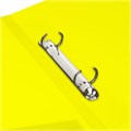 Папка на 2 кольцах BRAUBERG "Neon", 25 мм, внутренний карман, неоновая, желтая, до 170 листов, 0,7 мм, 227457 227457