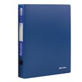 Папка на 4 кольцах BRAUBERG "Стандарт", 40 мм, синяя, до 300 листов, 0,9 мм, 221619 221619