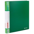 Папка на 4 кольцах, ширина 25 мм, BRAUBERG EXTRA, до 170 листов, ЗЕЛЕНАЯ, 0,7 мм, 270546 270546