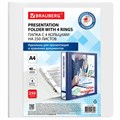 Папка ПАНОРАМА на 4 кольцах, ПРОЧНАЯ, картон/ПВХ, BRAUBERG "Office", БЕЛАЯ, 40 мм, до 250 листов, 271850 271850
