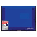 Папка на резинках BRAUBERG, широкая, А4, 330х240 мм, синяя, до 500 листов, 0,6 мм, 227978 227978