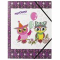 Папка на резинках ЮНЛАНДИЯ "Умные совы", А4, цветная печать, до 300 листов, 500 мкм, 228048 228048