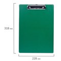 Доска-планшет BRAUBERG "NUMBER ONE" с прижимом А4 (228х318 мм), картон/ПВХ, ЗЕЛЕНАЯ, 232222 232222