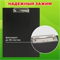 Доска-планшет STAFF с прижимом А4 (315х235 мм), пластик, 1 мм, черная, 229223 229223