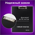 Папка-планшет BRAUBERG "Стандарт", А4 (310х230 мм), с прижимом и крышкой, пластик, черная, 0,9 мм, 221646 221646