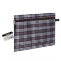 Папка-конверт на молнии А4 (335х243 мм), ткань в клетку, BRAUBERG "Elegant", 224049 224049
