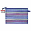 Папка-конверт на молнии формат B5+ (310х220 мм), сетчатая ткань, BRAUBERG "Stripes", 224047 224047