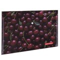 Папка-конверт с кнопкой BRAUBERG "CHERRY", А4, 160 мкм, до 100 листов, цветная печать, 228037 228037