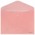 Папка-конверт с кнопкой BRAUBERG "Pastel", А4, матовая непрозрачная, персиковая, ПРОЧНАЯ 0,2 мм, 272882 272882