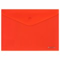 Папка-конверт с кнопкой BRAUBERG "SUPER", А4, матовая непрозрачная, красная, ПРОЧНАЯ 0,2 мм, 272878 272878