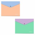 Папка-конверт с кнопкой ERICH KRAUSE "Matt Pastel Bloom", А5+, до 120 л., с карманом, ассорти, 0,18 мм, 61150 272928