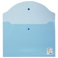 Папка-конверт с кнопкой STAFF, А4, до 100 листов, прозрачная, синяя, 0,12 мм, 224623 224623
