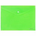 Папка-конверт с кнопкой А4, КОМПЛЕКТ 5 шт., яркие неоновые цвета ассорти, BRAUBERG "NEON", 272872 272872