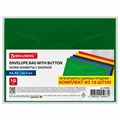 Папка-конверт с кнопкой КОМПЛЕКТ 10 шт., А4, А5 по 5 шт., цвета ассорти, BRAUBERG, 0,18 мм, 272868 272868