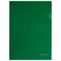 Папка-уголок жесткая А4, зеленая, 0,15 мм, BRAUBERG EXTRA, 271704 271704