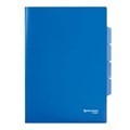 Папка-уголок с 3 отделениями, жесткая, BRAUBERG, синяя, 0,15 мм, 224885 224885