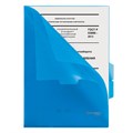 Папка-уголок с 3 отделениями, жесткая, BRAUBERG, синяя, 0,15 мм, 224885 224885