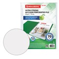 Папки-файлы перфорированные А4 BRAUBERG "EXTRA 700", КОМПЛЕКТ 50 шт., гладкие, ПЛОТНЫЕ, 70 мкм, 229668 229668
