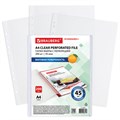 Папки-файлы перфорированные А4 BRAUBERG "STANDARD+", КОМПЛЕКТ 200 шт., матовые, 45 мкм, 229662 229662