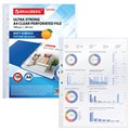 Папки-файлы перфорированные А4 BRAUBERG "МАТОВЫЕ EXTRA 600", КОМПЛЕКТ 100 шт., ПЛОТНЫЕ, 60 мкм, 229664 229664
