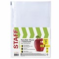 Папки-файлы перфорированные, А4, STAFF "STANDARD", КОМПЛЕКТ 100 шт., гладкие, 25 мкм, 224814 224814