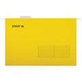 Подвесные папки A4/Foolscap (404х240 мм) до 80 л., КОМПЛЕКТ 10 шт., желтые, картон, STAFF, 270935 270935