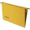 Подвесные папки А4/Foolscap (406х245 мм), до 80 листов, КОМПЛЕКТ 10 шт., желтые, картон, BRAUBERG (Италия), 231794 231794