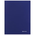 Папка с металлическим скоросшивателем и внутренним карманом BRAUBERG "Диагональ", темно-синяя, до 100 листов, 0,6 мм, 221352 221352