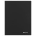 Папка с металлическим скоросшивателем и внутренним карманом BRAUBERG диагональ, черная, до 100 листов, 0,6 мм, 221351 221351
