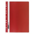 Скоросшиватель пластиковый с перфорацией BRAUBERG, А4, 140/180 мкм, красный, 226582 226582