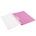 Скоросшиватель пластиковый с перфорацией BRAUBERG, А4, 140/180 мкм, розовый, 226588 226588