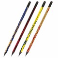 Карандаш чернографитный BRAUBERG "PREMIUM TURKEY", 1 шт., "Flame", НВ, ассорти, дисплей,181565 181565