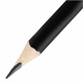 Карандаш чернографитный BRAUBERG, 1 шт., "Black&White", HB, трехгранный, корпус черный, заточенный, 181297 181297