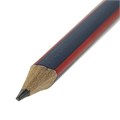 Карандаш чернографитный BRAUBERG, 1 шт., "Stripes", HB, трехгранный, с ластиком, корпус синий/красный, 181294 181294