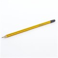 Карандаш чернографитный BRAUBERG, 1 шт., НВ, с ластиком, корпус желтый с черными полосами, заточенный, 180614 180614