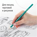 Карандаши чернографитные BRAUBERG НАБОР 12 шт., НВ, без резинки, пластиковый зеленый корпус, 180677 180677