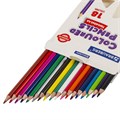 Карандаши цветные BRAUBERG PREMIUM, 18 цветов, трехгранные, грифель 3,3 мм, натуральное дерево, 181652 181652