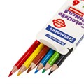 Карандаши цветные BRAUBERG PREMIUM, 6 цветов, трехгранные, грифель 3,3 мм, натуральное дерево, 181650 181650