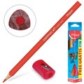 Карандаши цветные MAPED (Франция) "Color'Peps Star", 12 цветов + ТОЧИЛКА, трехгранные, грифель 3 мм, натуральное дерево,183213 180770