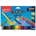 Карандаши цветные монолитные MAPED "Infinity", набор 24 цвета, трехгранные, 861601 182054